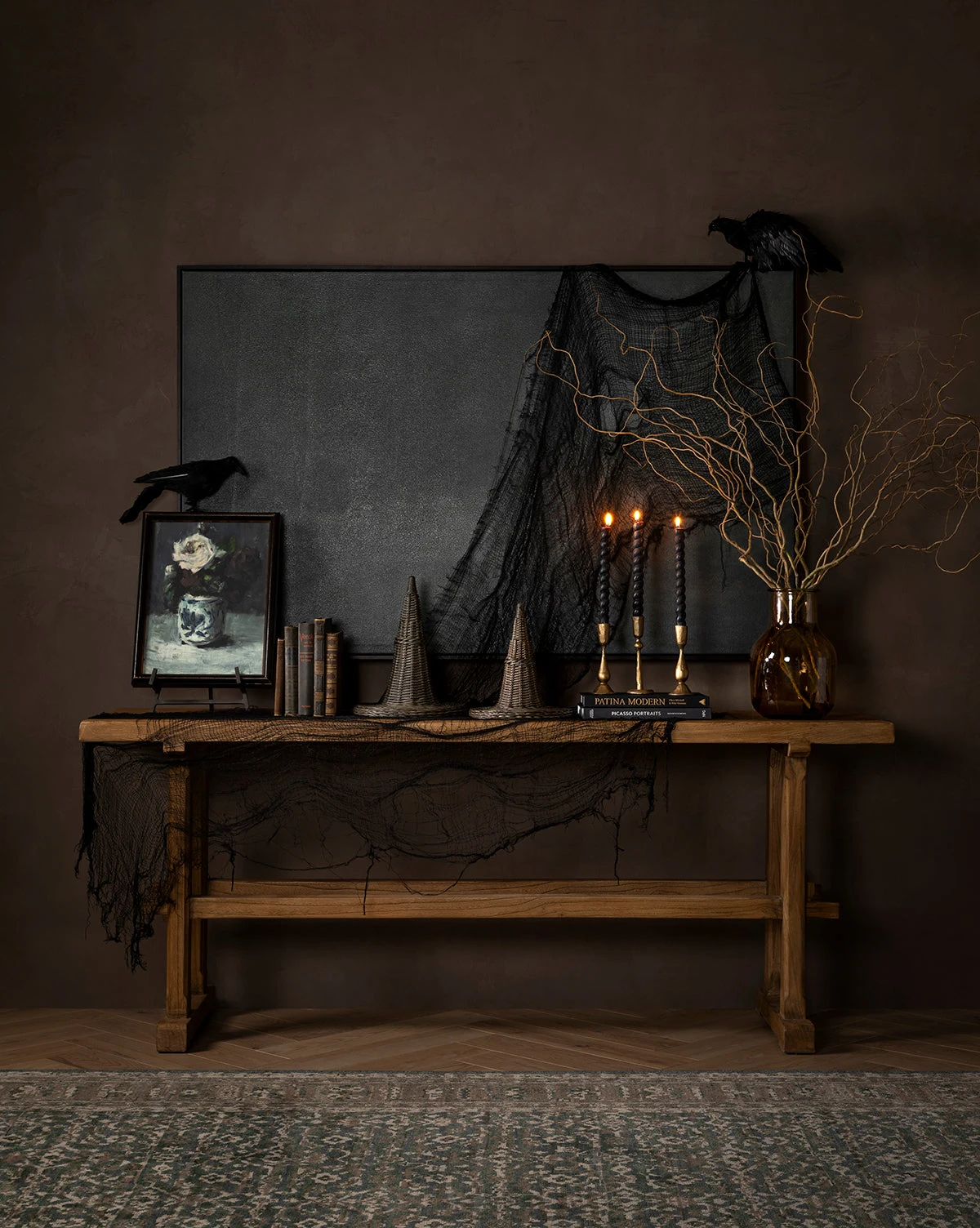 Wicker Witch Hats (Set Of 2) 6 Wicker Witch Hats (Set Of 2) - Image 4