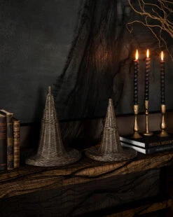 Wicker Witch Hats (Set Of 2)