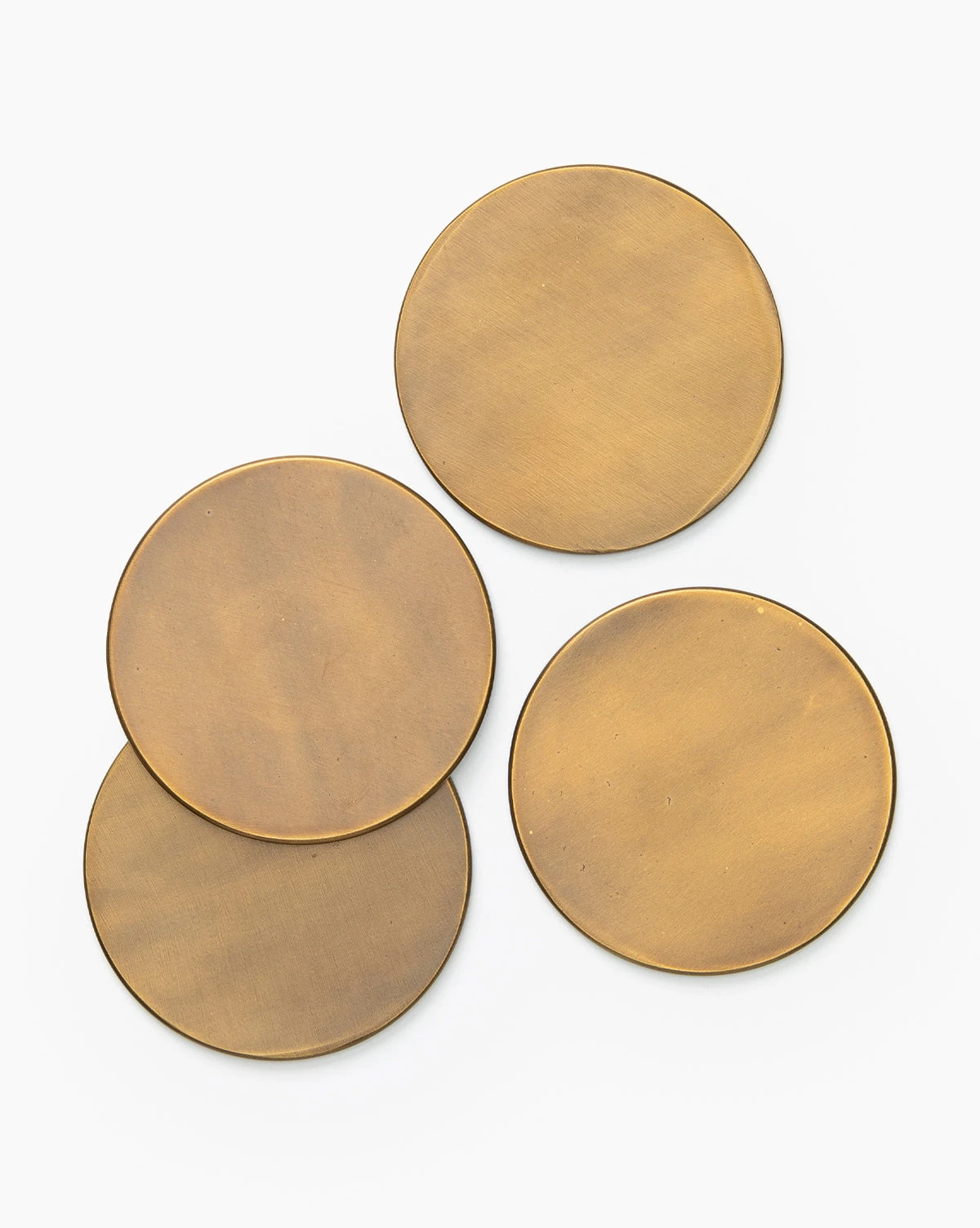 Brass Coasters (Set Of 4) 3 Brass Coasters (Set Of 4)