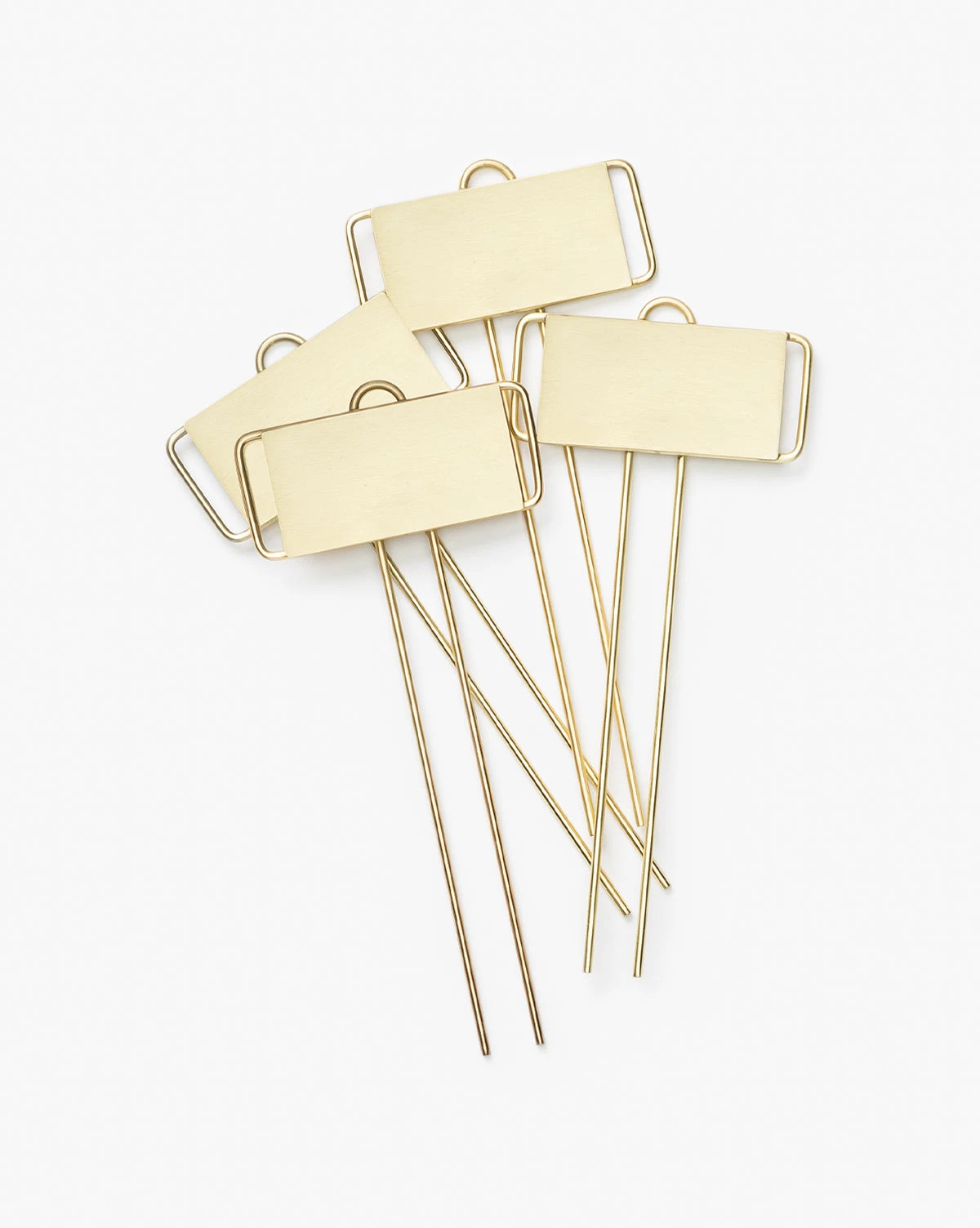 Brass Garden Tags (Set Of 4) 3 Brass Garden Tags (Set Of 4)