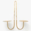 Brass Two Arm Candle Holder