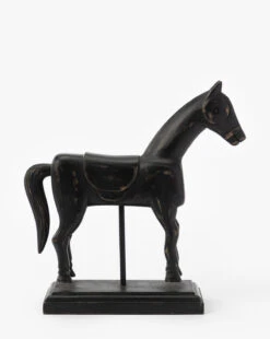 Equestrian Pedestal Object -Bloomingville Store EquestrianPedestalObject MDCR2806 BLK OS D1 T