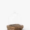 Glass Cloche With Woven Base -Bloomingville Store GlassClochewithWovenBase MDCR3111 BWN OS MAIN T
