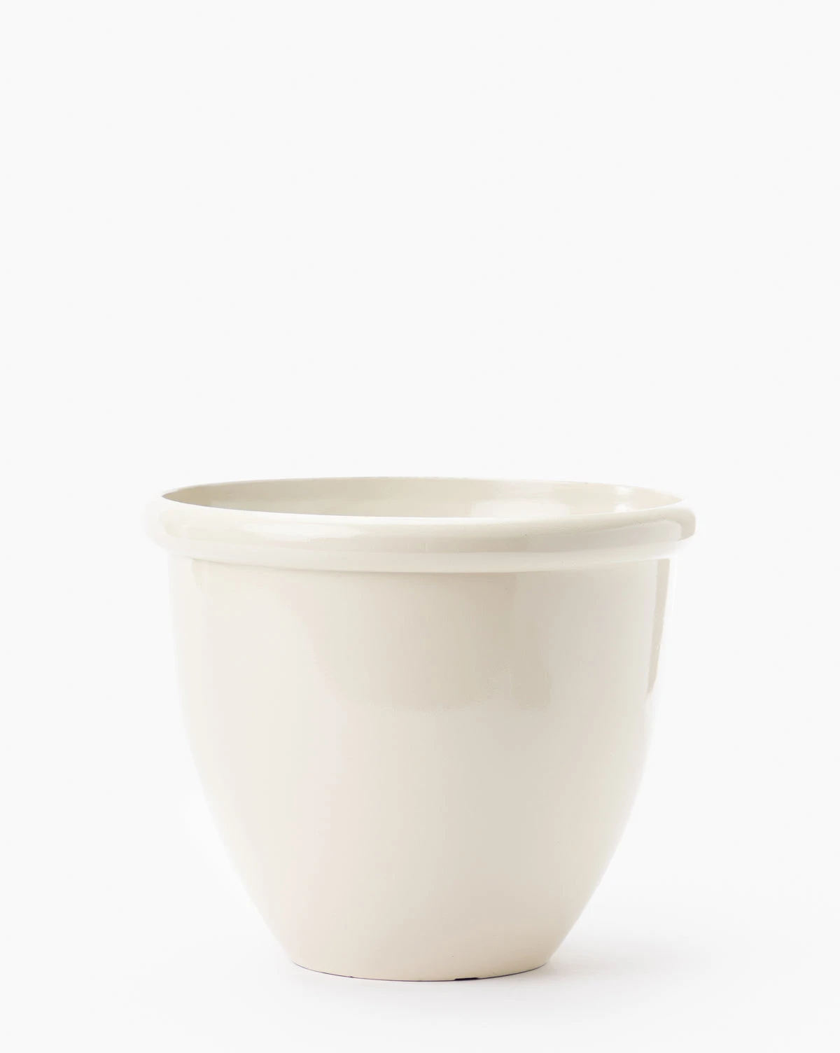 Glossy Cream Garden Pots (Set Of 3) 7 Glossy Cream Garden Pots (Set Of 3) - Image 5