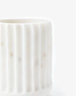 Grayson White Marble Vase -Bloomingville Store GraysonWhiteMarbleVase MDCR2438 WHT D1