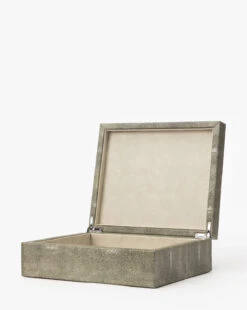 Gregory Shagreen Leather Box -Bloomingville Store GregoryShagreenLeatherBox MDCR2917 GRY OS D1 T