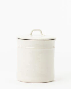 Handled Ceramic Canister -Bloomingville Store HandledCeramicCanister MDCR2149 WHT S