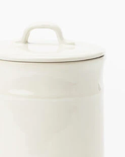 Handled Ceramic Canister -Bloomingville Store HandledCeramicCanister MDCR2149 WHT D2