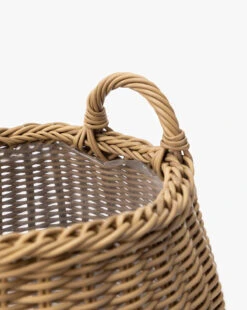 Lightwash Handled Planter Basket -Bloomingville Store HandledPlanterBasket MDCR2790 LTW D1 T