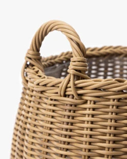 Lightwash Handled Planter Basket -Bloomingville Store HandledPlanterBasket MDCR2790 LTW D2 T