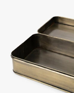 Harriet Brass Boxes (Set Of 2) -Bloomingville Store HarrietBrassBoxes Setof2 MDCR3020 BRS L D3 T