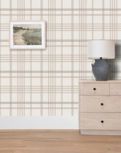 Rigby Plaid Print Wallpaper 11 Rigby Plaid Print Wallpaper -Bloomingville Store KidsWallpaper 70 Rugby Plaid Neutral R1