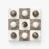 Marble Tic-Tac-Toe Board -Bloomingville Store MarbleTic Tac ToeBoard MDCR2601 BWN OS MAIN