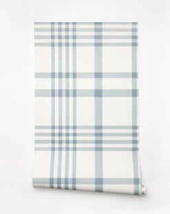 Rigby Plaid Print Wallpaper 15 Rigby Plaid Print Wallpaper -Bloomingville Store RigbyPlaidBLU