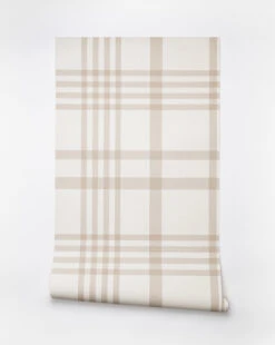 Rigby Plaid Print Wallpaper 13 Rigby Plaid Print Wallpaper -Bloomingville Store RigbyPlaidNAT