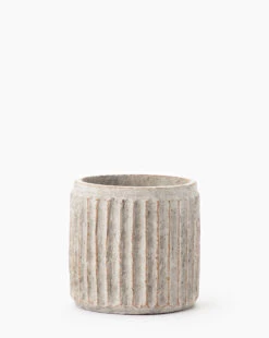 Whitewashed Ridge Pots 13 Whitewashed Ridge Pots -Bloomingville Store WhitewashedRidgePots MDCR1803 WHT S