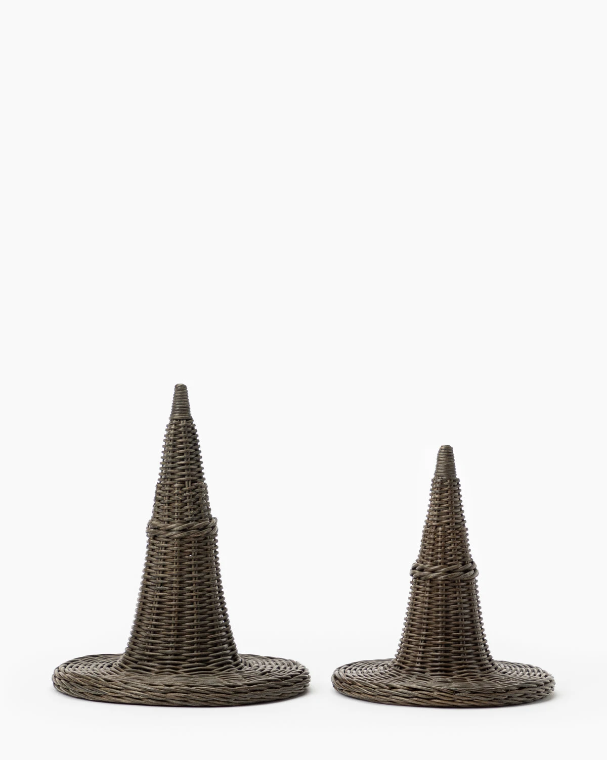 Wicker Witch Hats (Set Of 2) 4 Wicker Witch Hats (Set Of 2) - Image 2