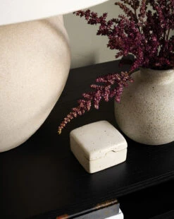 Stoneware Lidded Box -Bloomingville Store fall styled 61